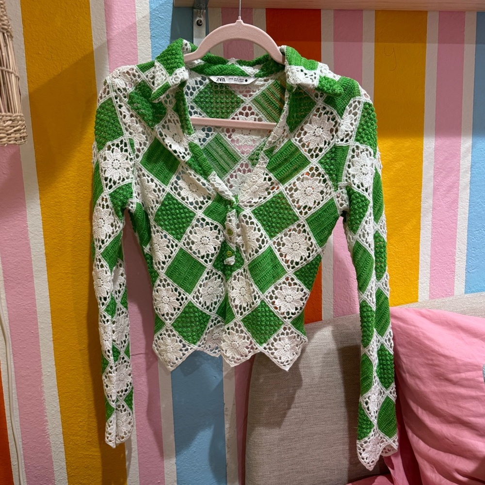 Long Sleeve Crochet Zara Top
